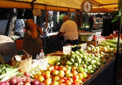 Open air market in Agios Nikolaos